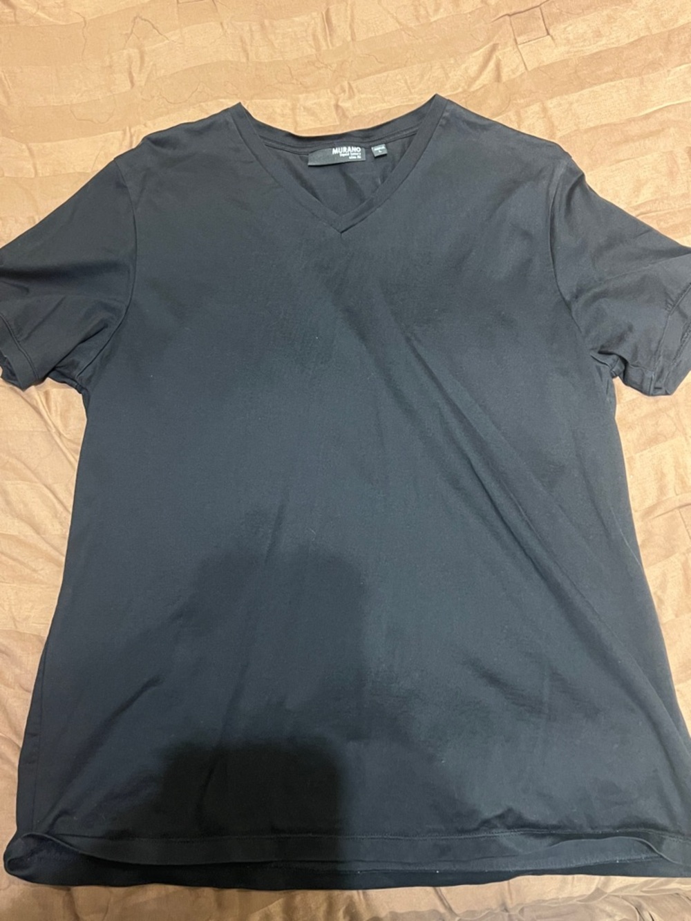 Merona Black V-Neck Short Sleeve Tee